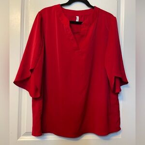 Funlingo 2XL Red Women's Blouse